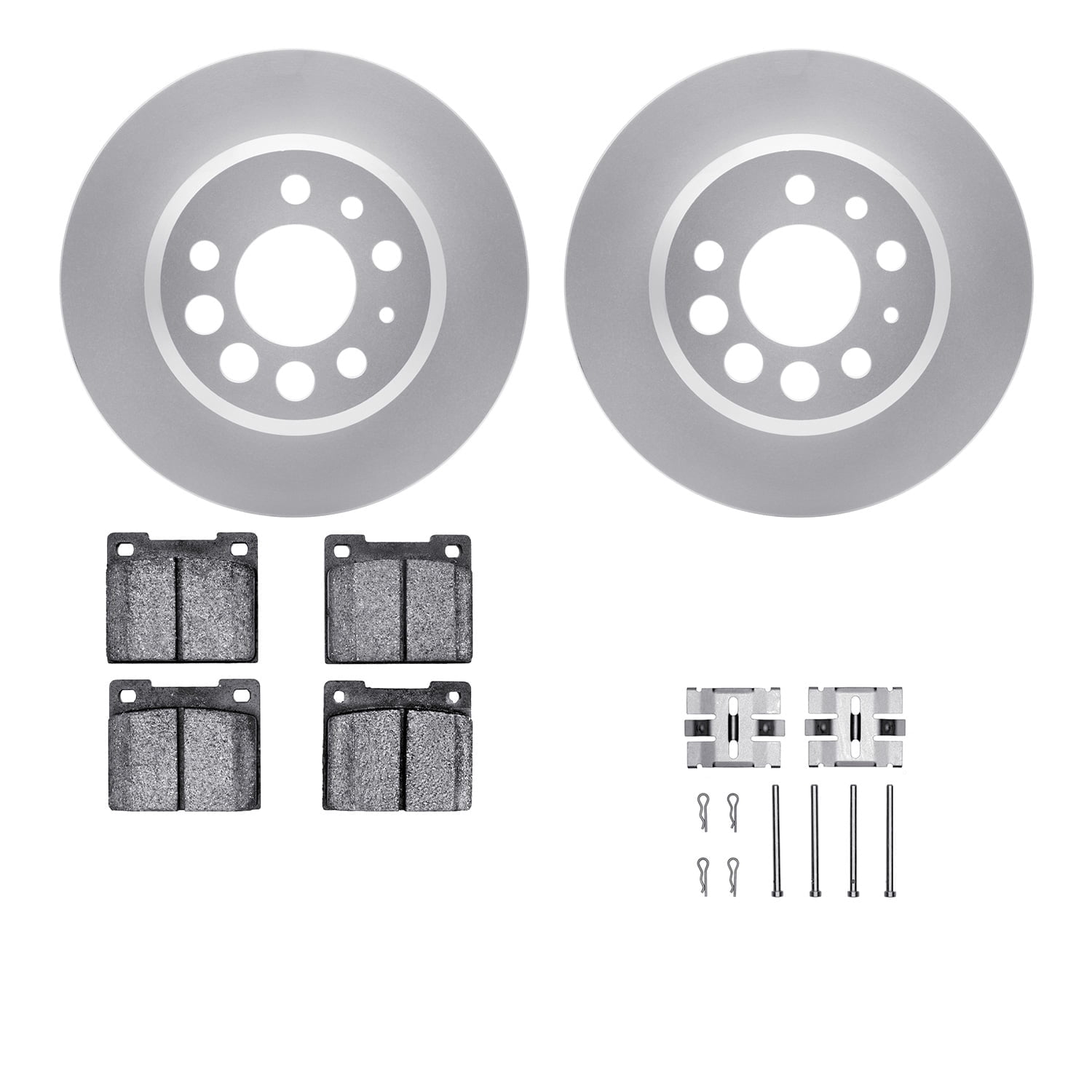 Dynamic Friction Company Rear Geospec Brake Rotors with 5000 Advanced Brake Pads includes Hardware 4512-27061