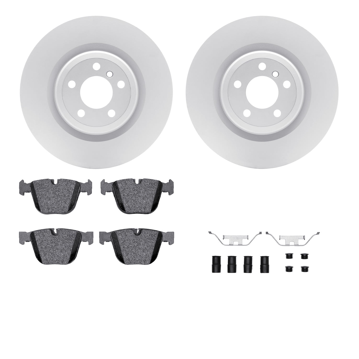 Dynamic Friction Company Rear Geospec Brake Rotors with 5000 Advanced Brake Pads includes Hardware 4512-31223