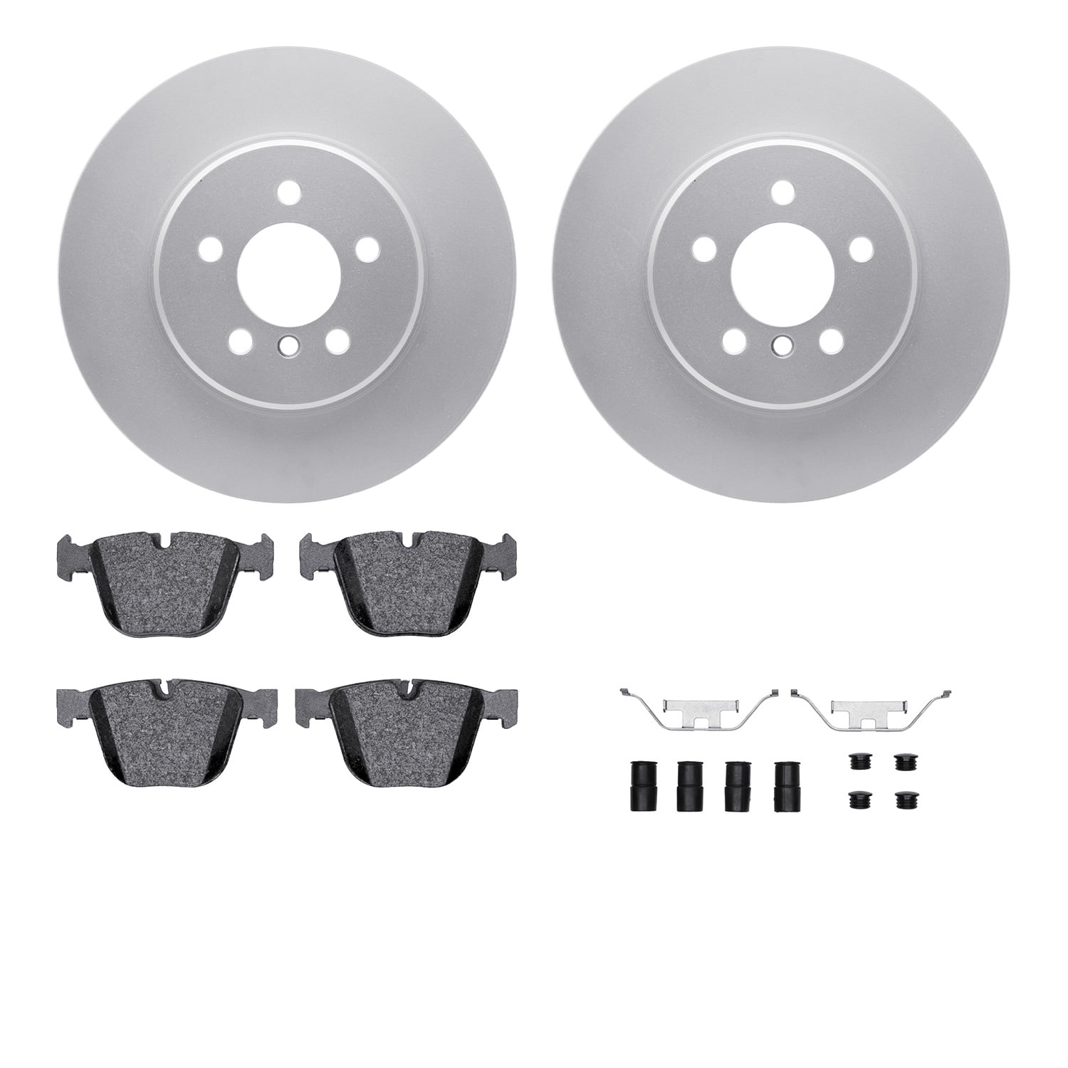 Dynamic Friction Company Rear Geospec Brake Rotors with 5000 Advanced Brake Pads includes Hardware 4512-31239