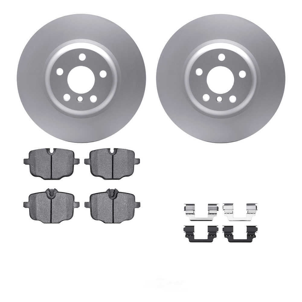 Dynamic Friction Company 4512-31264 DFC GEOSPEC Coated Rotors with 5000 Brake Pads - Ceramic and