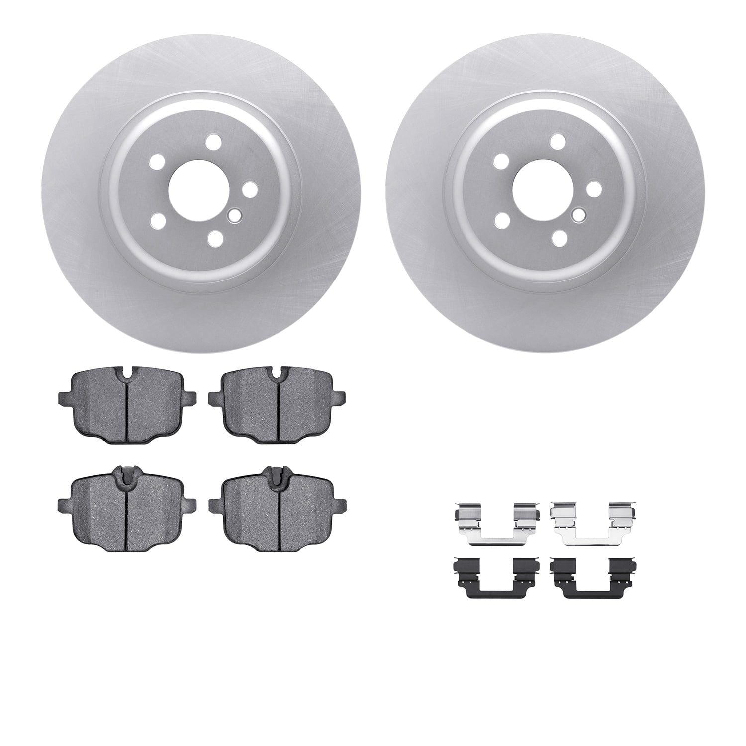Dynamic Friction Company Rear Geospec Brake Rotors with 5000 Advanced Brake Pads includes Hardware 4512-31293