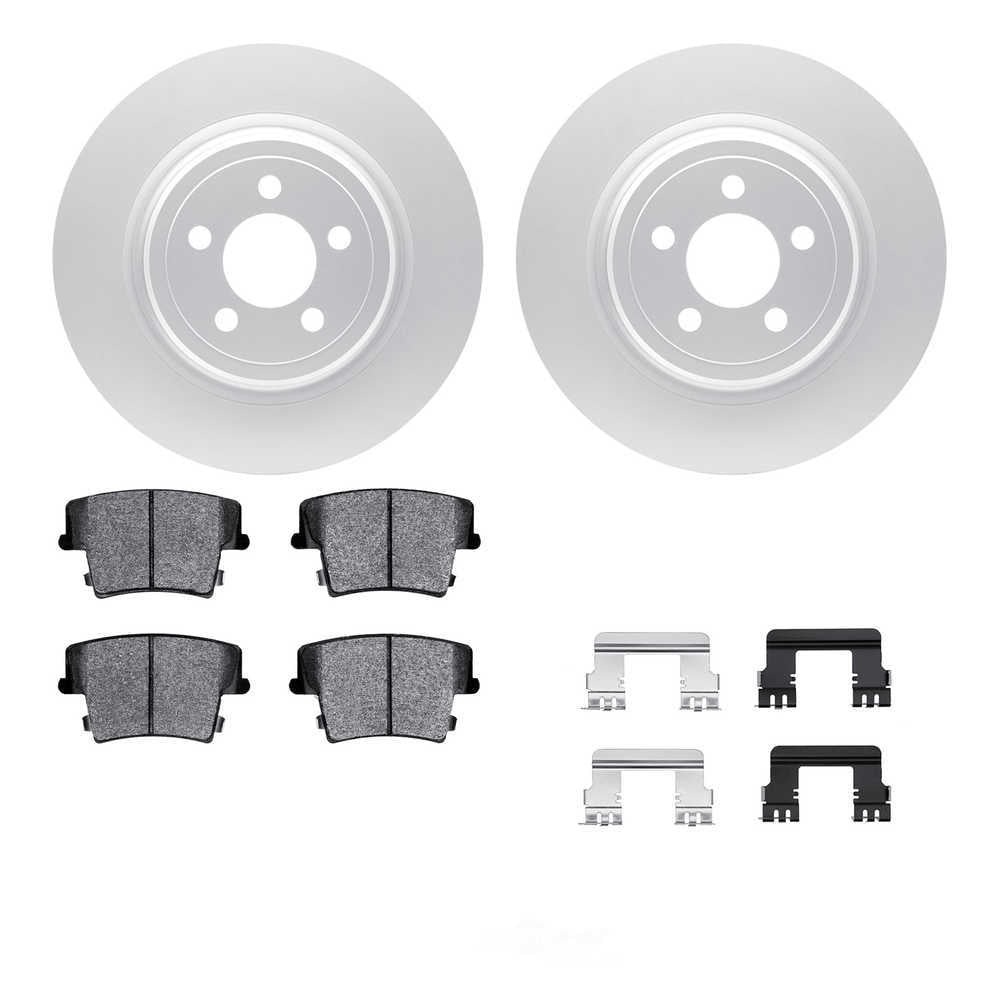 Dynamic Friction Company 4512-39052 DFC GEOSPEC Coated Rotors with 5000 Brake Pads - Ceramic and