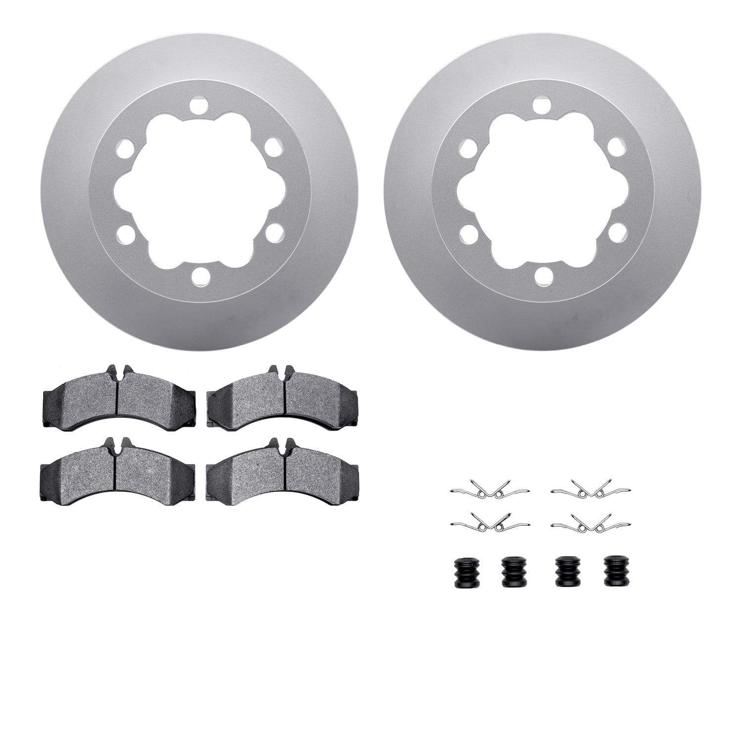Dynamic Friction Company Rear Geospec Brake Rotors with 5000 Advanced Brake Pads includes Hardware 4512-40096