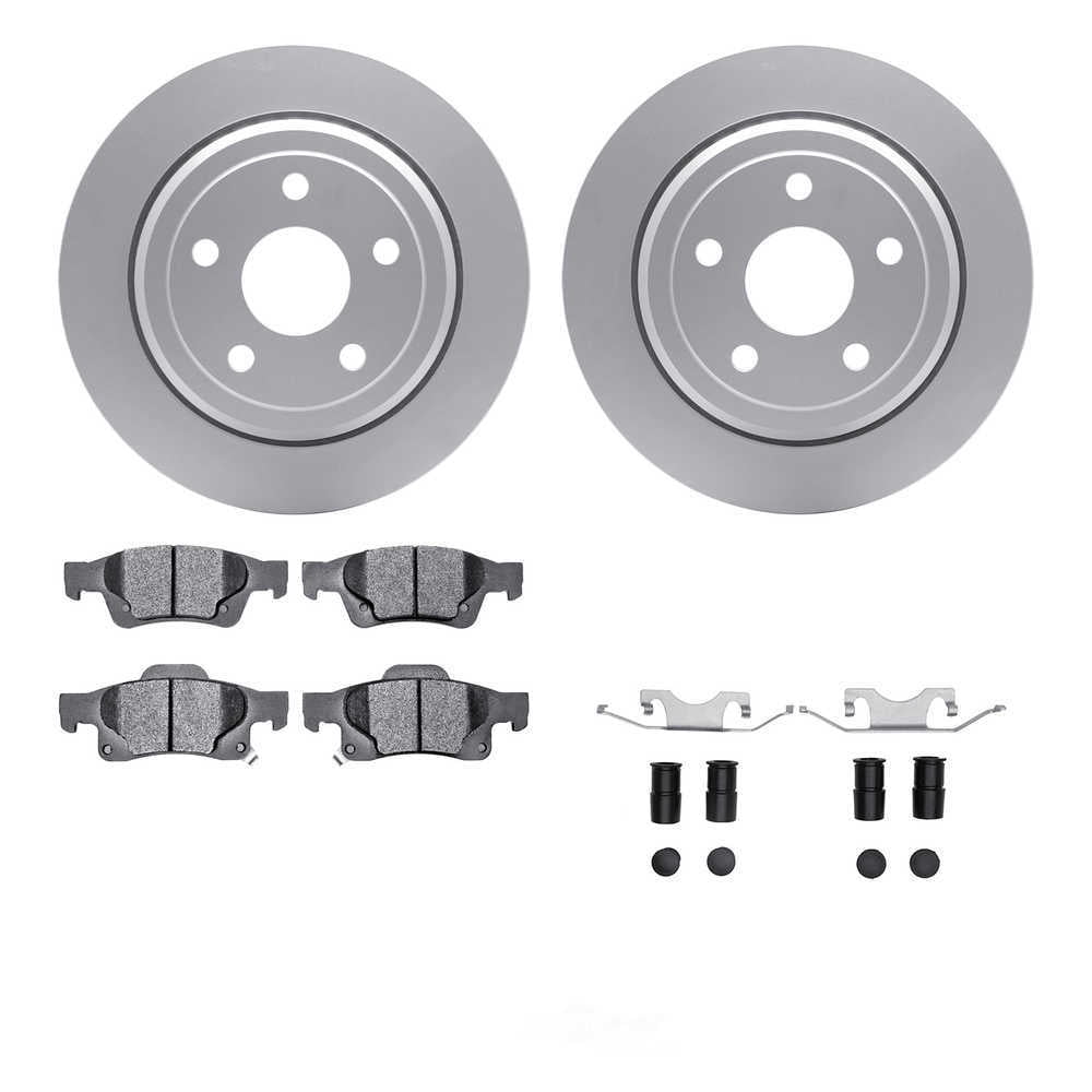 Dynamic Friction Company 4512-42050 DFC GEOSPEC Coated Rotors with 5000 Brake Pads - Ceramic and