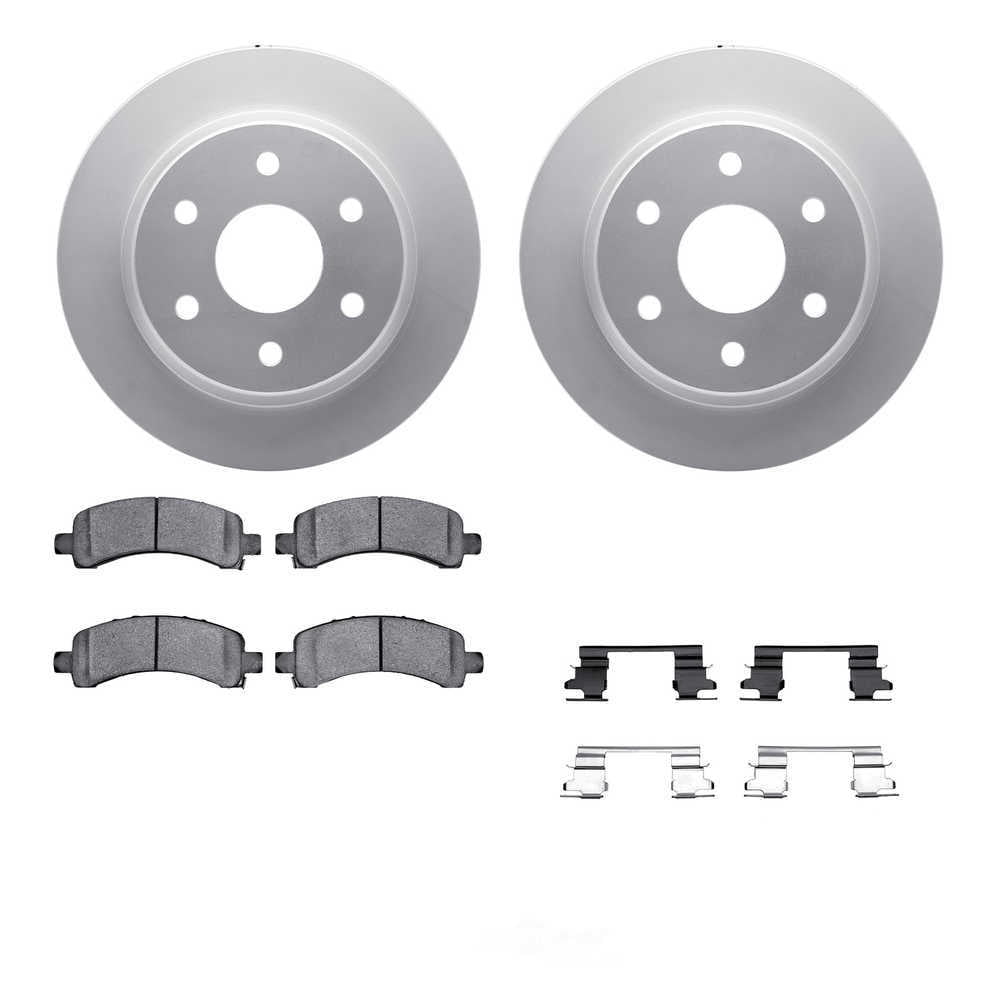 Dynamic Friction Company 4512-48117 DFC GEOSPEC Coated Rotors with 5000 Brake Pads - Ceramic and