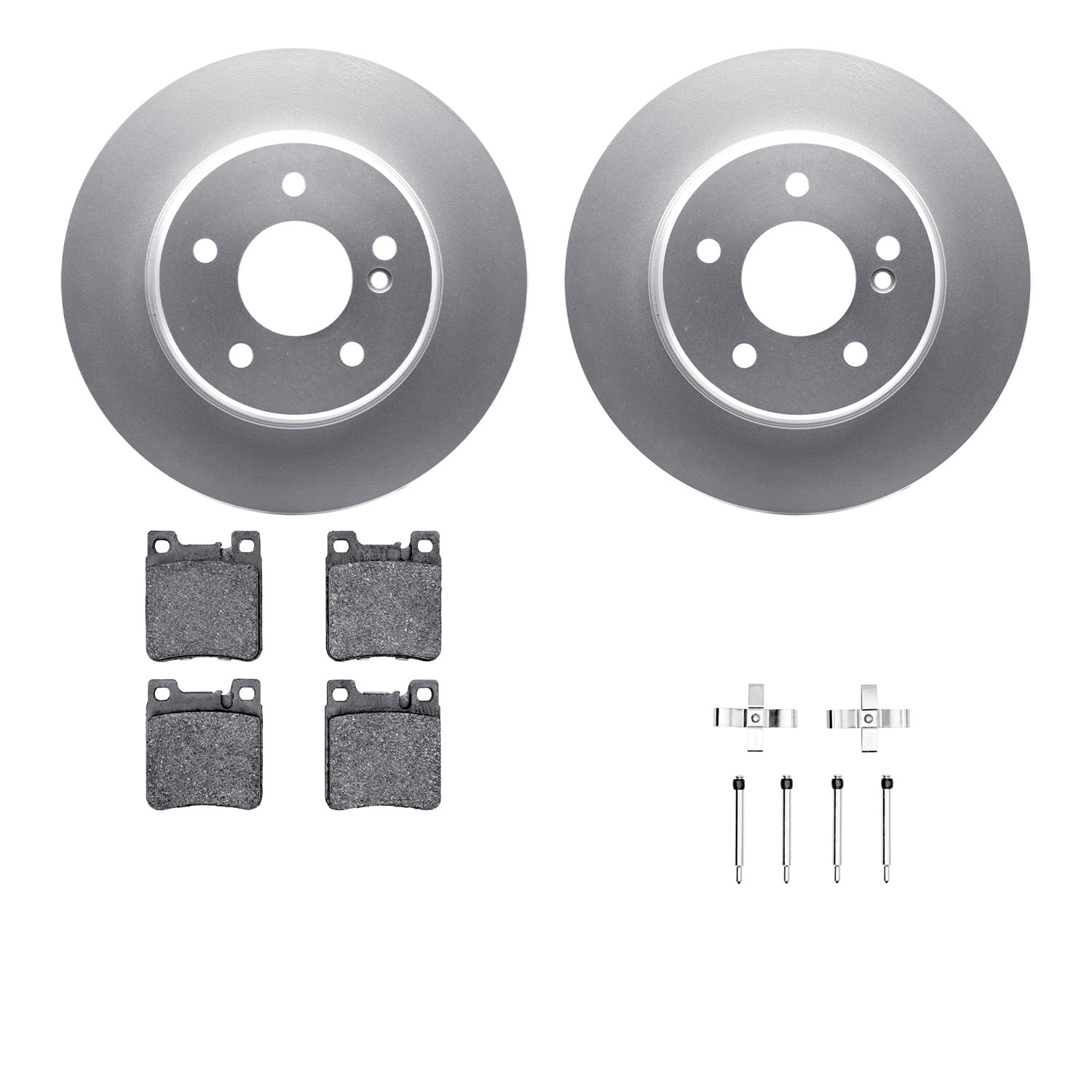 Dynamic Friction Company Rear Geospec Brake Rotors with 5000 Advanced Brake Pads includes Hardware 4512-63135