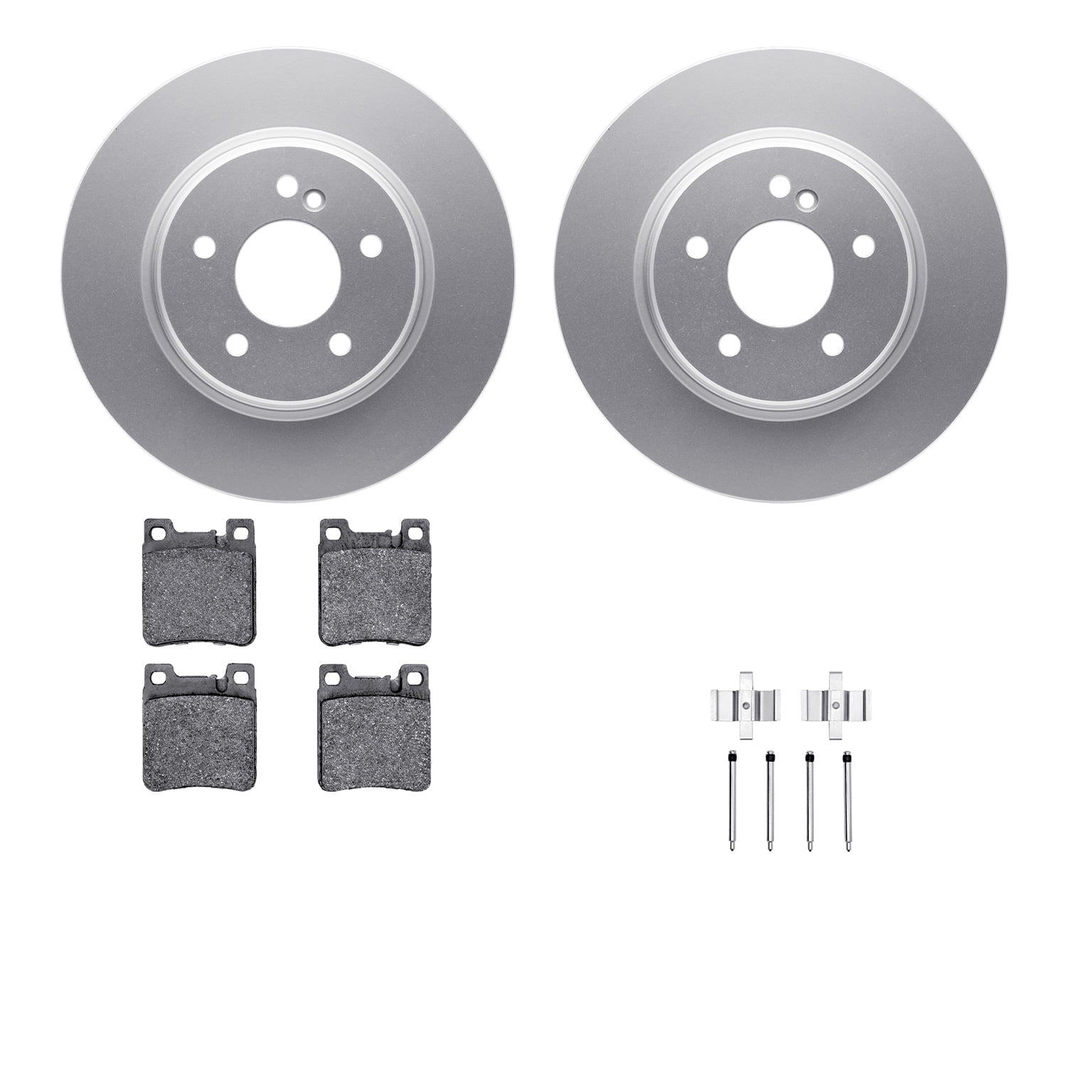 Dynamic Friction Company Rear Geospec Brake Rotors with 5000 Advanced Brake Pads includes Hardware 4512-63141