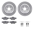 thumbnail image 1 of Dynamic Friction Company Rear Geospec Brake Rotors with 5000 Advanced Brake Pads includes Hardware 4512-63222, 1 of 3