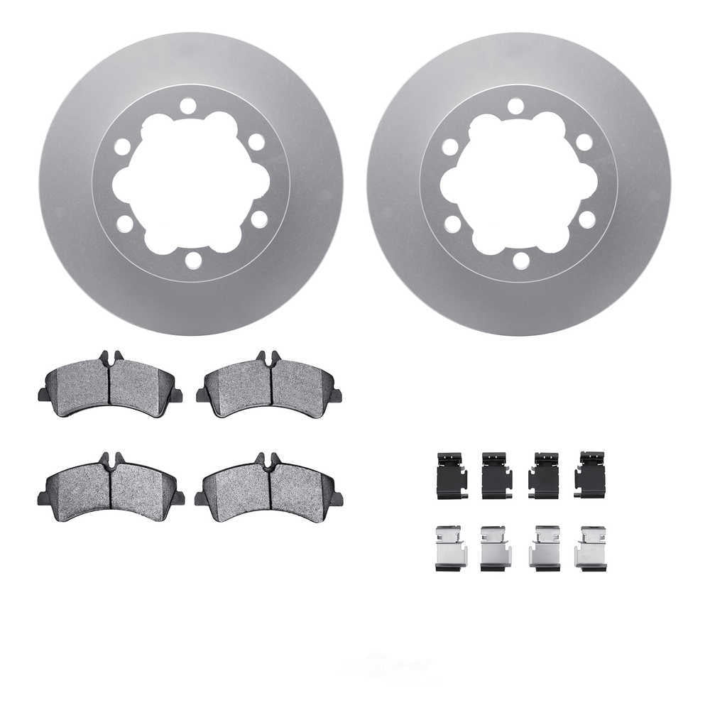 Dynamic Friction Company 4512-63223 DFC GEOSPEC Coated Rotors with 5000 Brake Pads - Ceramic and