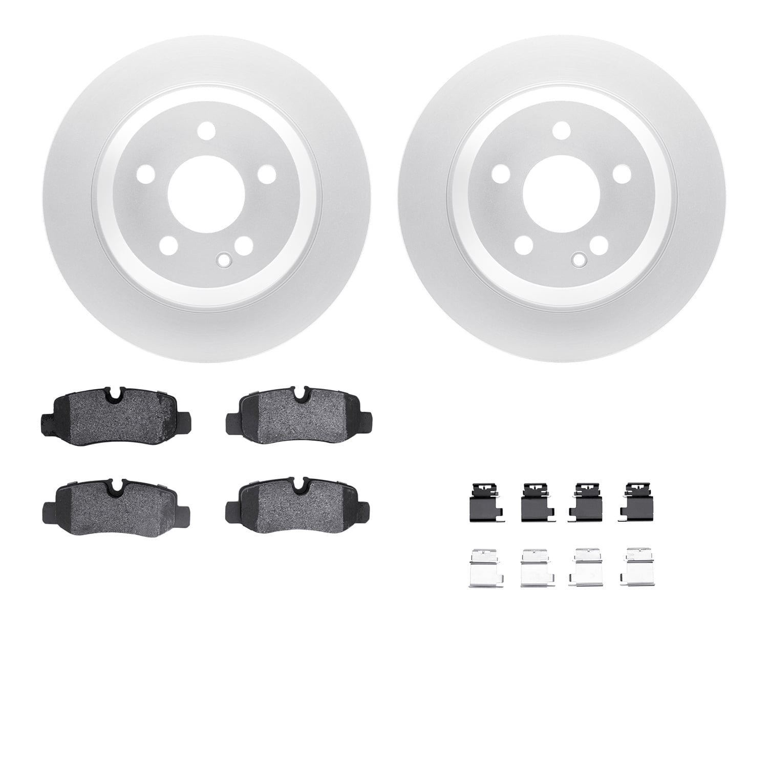 Dynamic Friction Company Rear Geospec Brake Rotors with 5000 Advanced Brake Pads includes Hardware 4512-63238