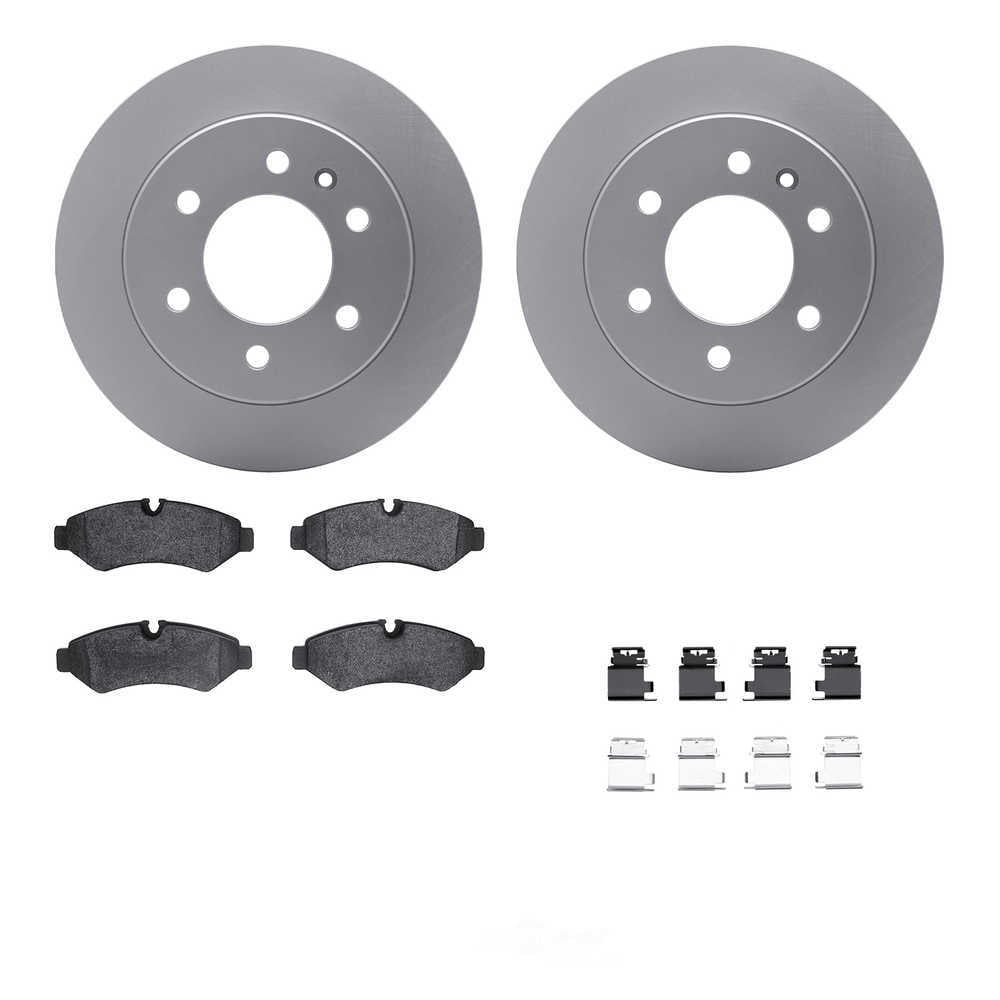 Dynamic Friction Company 4512-63246 DFC GEOSPEC Coated Rotors with 5000 Brake Pads - Ceramic and