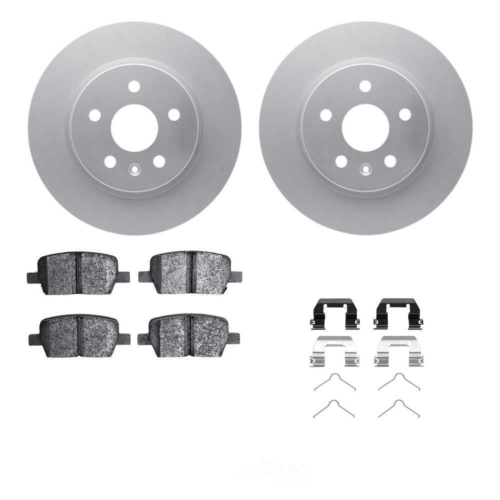 Dynamic Friction Company 4512-65053 DFC GEOSPEC Coated Rotors with 5000 Brake Pads - Ceramic and