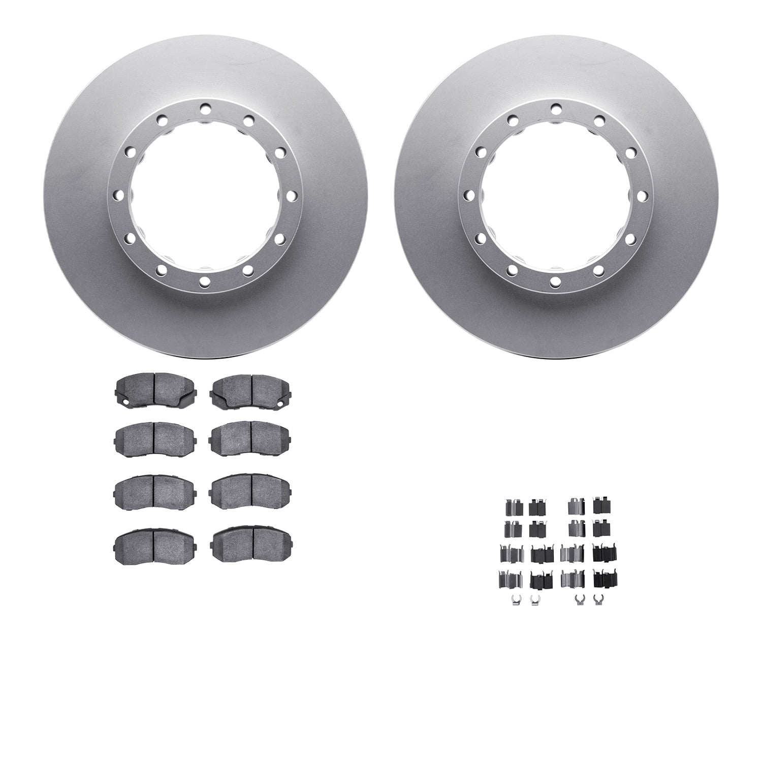 Dynamic Friction Company Rear Geospec Brake Rotors with 5000 Advanced Brake Pads includes Hardware 4512-72087