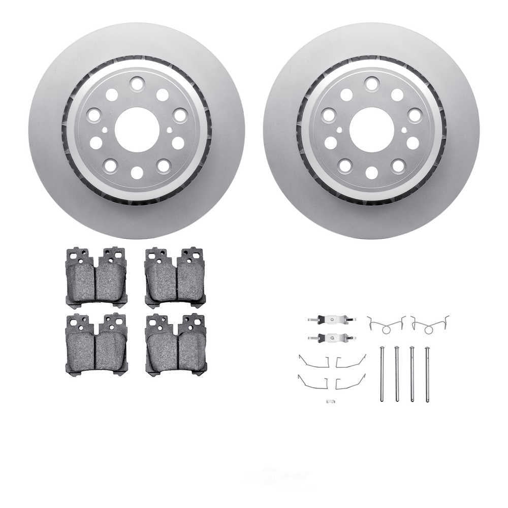 Dynamic Friction Company 4512-75053 DFC GEOSPEC Coated Rotors with 5000 Brake Pads - Ceramic and