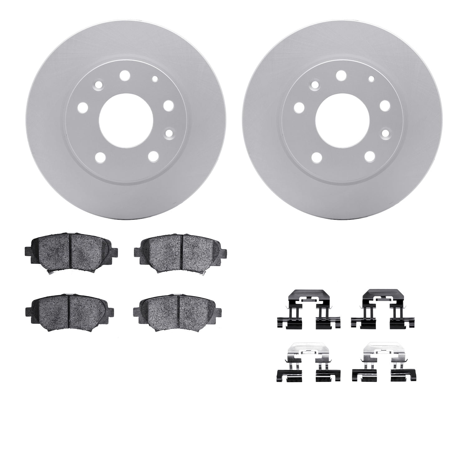 Dynamic Friction Company Rear Geospec Brake Rotors with 5000 Advanced Brake Pads includes Hardware 4512-80111