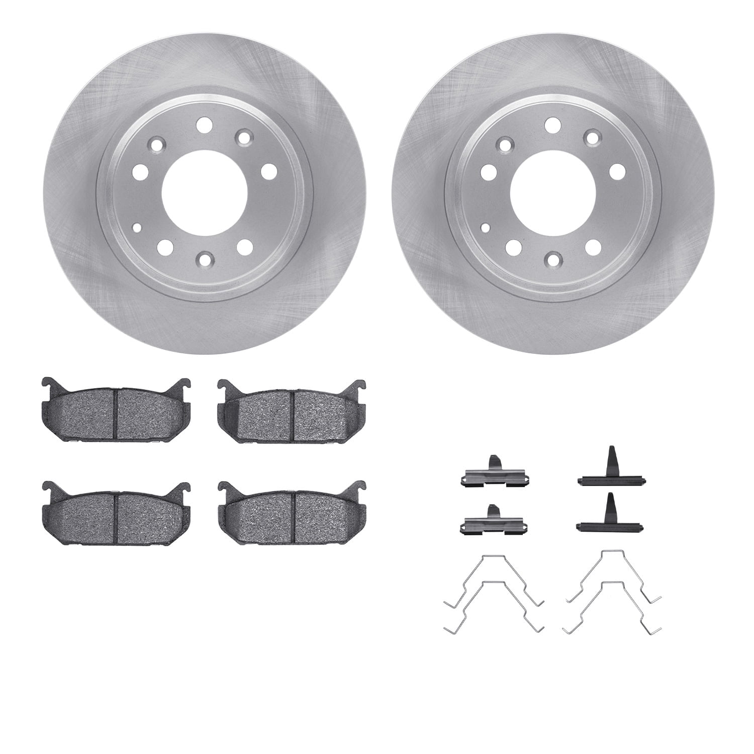 Dynamic Friction Company Rear Geospec Brake Rotors with 5000 Advanced Brake Pads includes Hardware 4512-99053