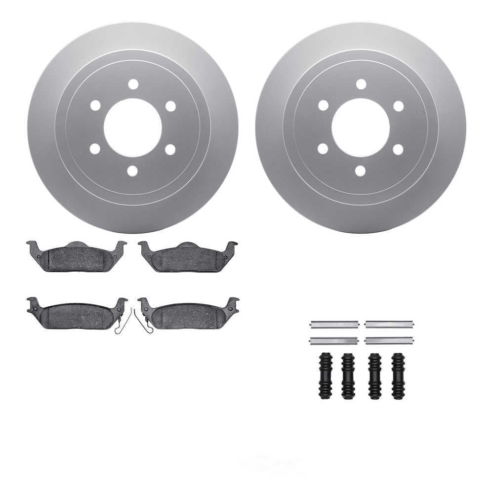 Dynamic Friction Company 4512-99170 DFC GEOSPEC Coated Rotors with 5000 Brake Pads - Ceramic and