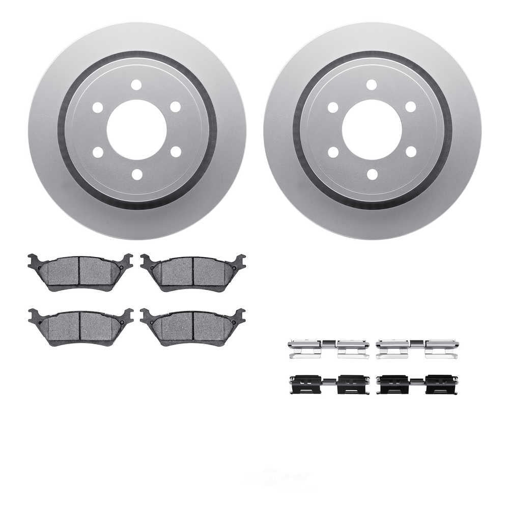 Dynamic Friction Company 4512-99211 DFC GEOSPEC Coated Rotors with 5000 Brake Pads - Ceramic and