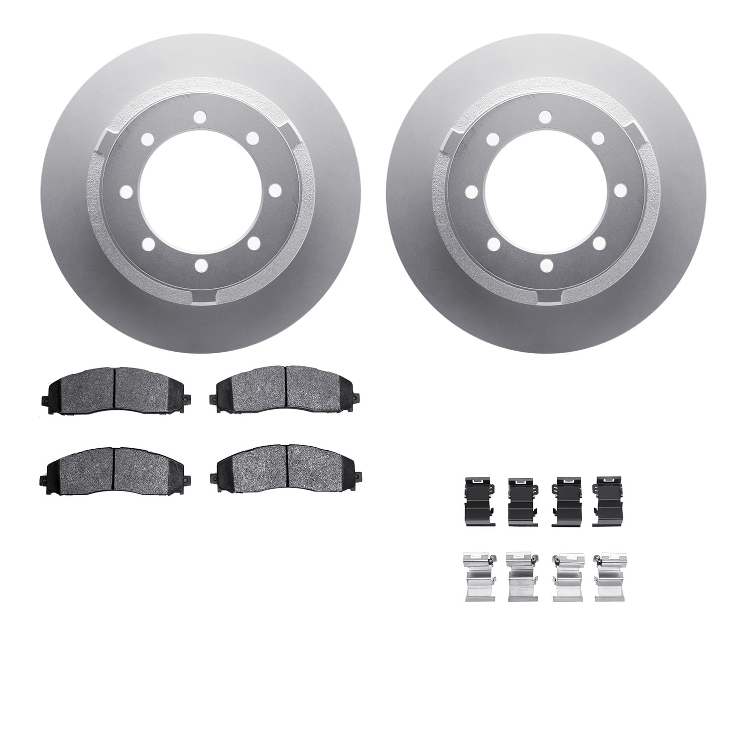 Dynamic Friction Company Rear Geospec Brake Rotors with 5000 Advanced Brake Pads includes Hardware 4512-99220