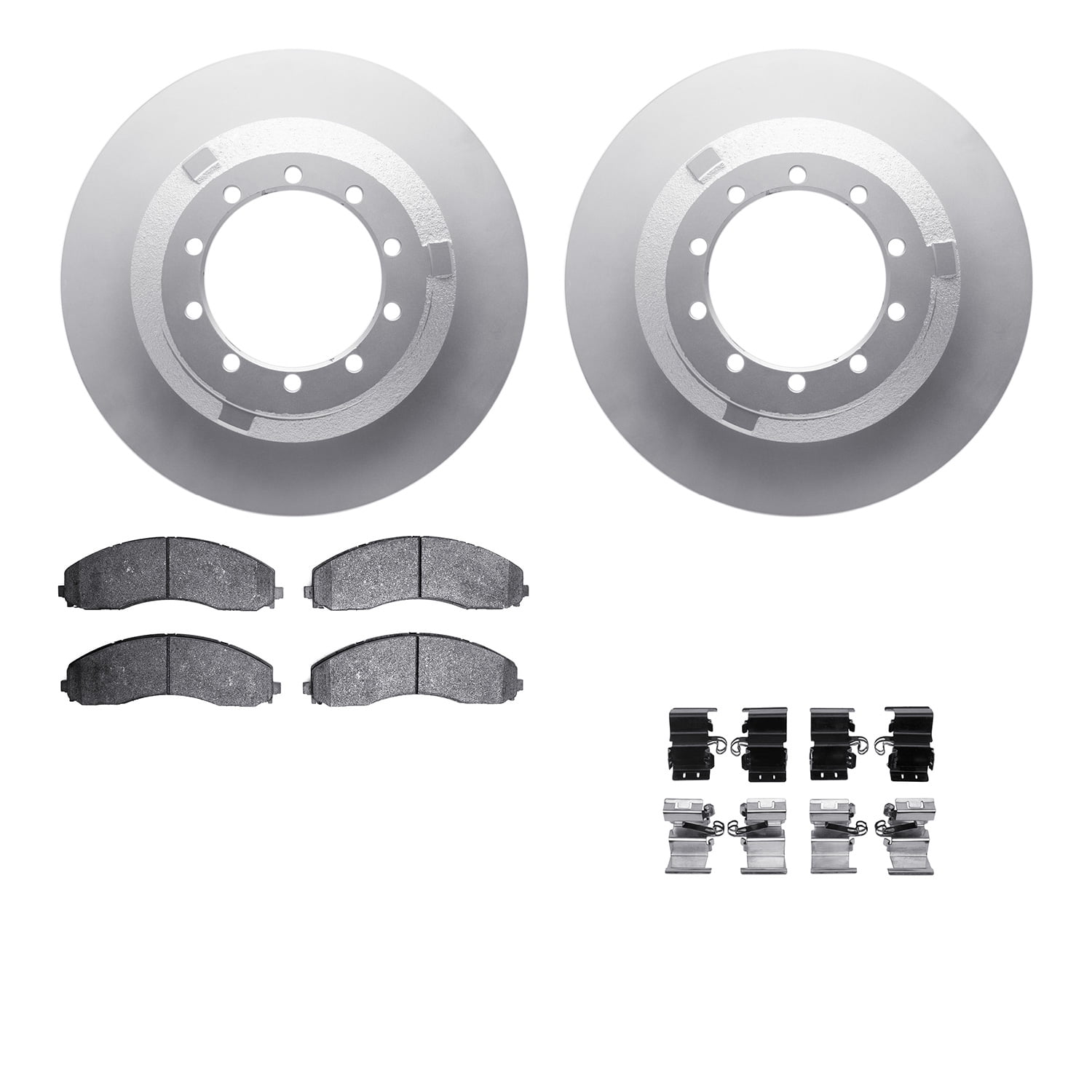 Dynamic Friction Company Rear Geospec Brake Rotors with 5000 Advanced Brake Pads includes Hardware 4512-99240