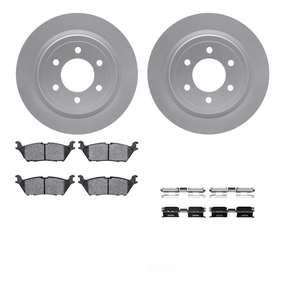 Dynamic Friction Company 4512-99243 DFC GEOSPEC Coated Rotors with 5000 Brake Pads - Ceramic and