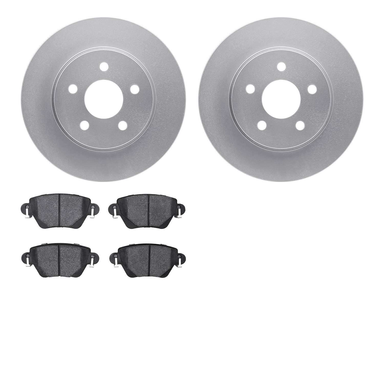 Dynamic Friction Company Rear Geospec Brake Rotors with 5000 Euro Ceramic Brake Pads 4602-20005