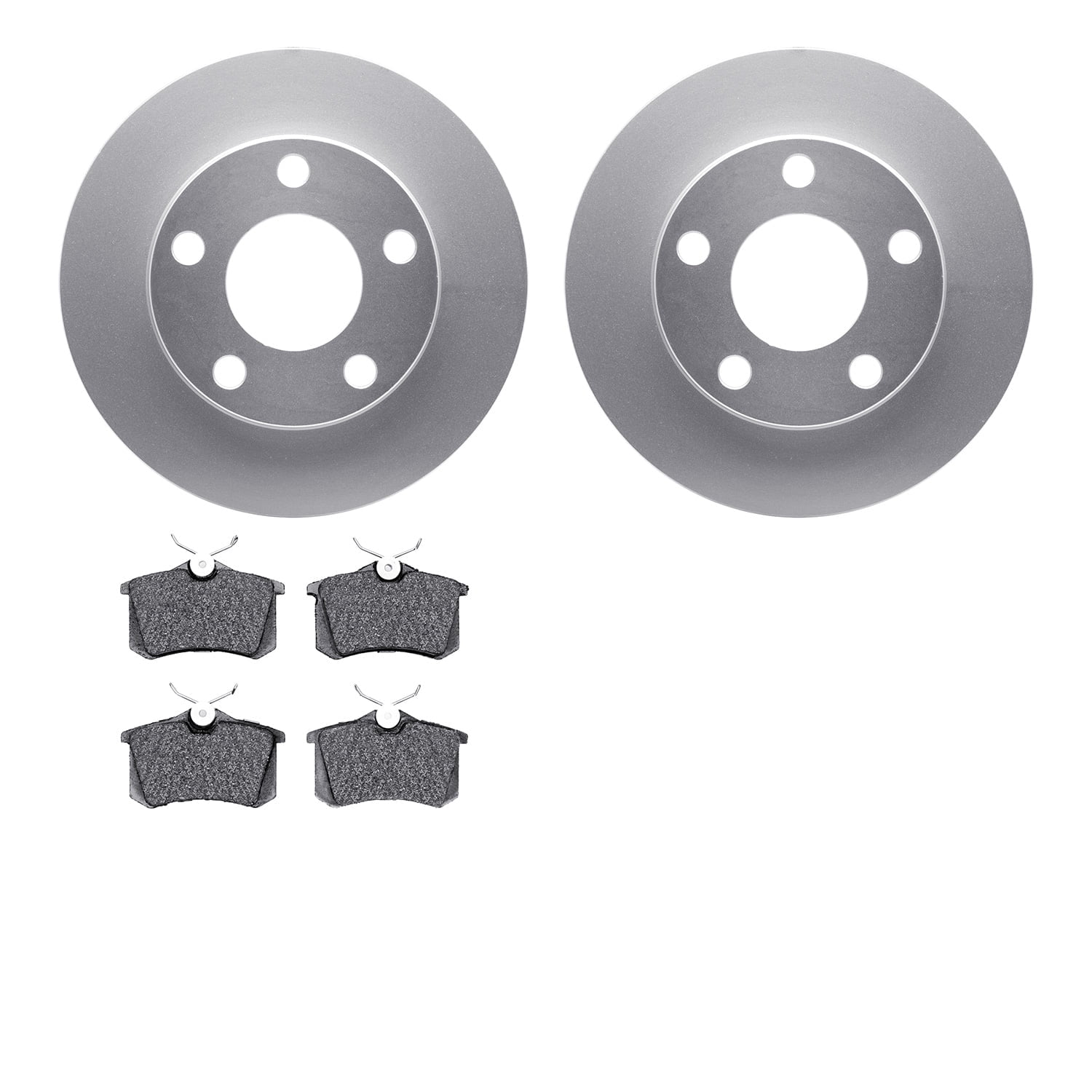 Dynamic Friction Company Rear Geospec Brake Rotors with 5000 Euro Ceramic Brake Pads 4602-74005