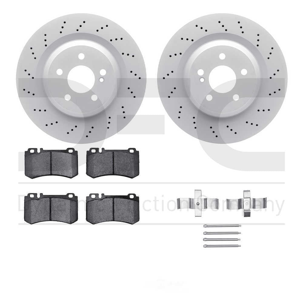 Dynamic Friction Company 4612-63043 DFC Geospec Rotors with EURO 5000 Ceramic Brake Pads includes