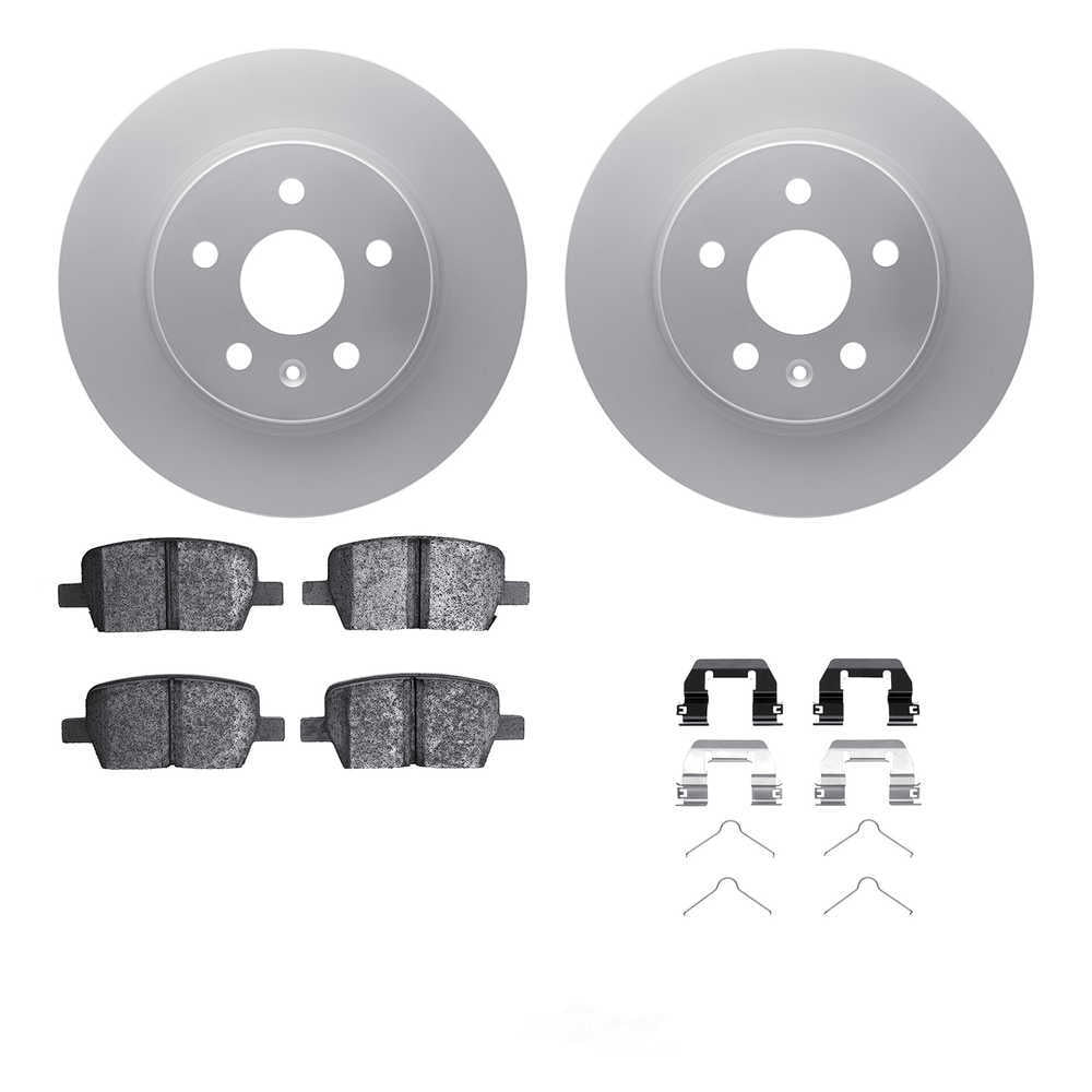 Dynamic Friction Company 4612-65014 DFC Geospec Rotors with EURO 5000 Ceramic Brake Pads includes