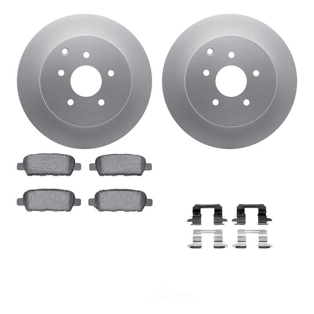 DFC 5000 Euro Ceramic Brake Pads and Hardware Kit - Archived 4612-67011 DFC Geospec Rotors with