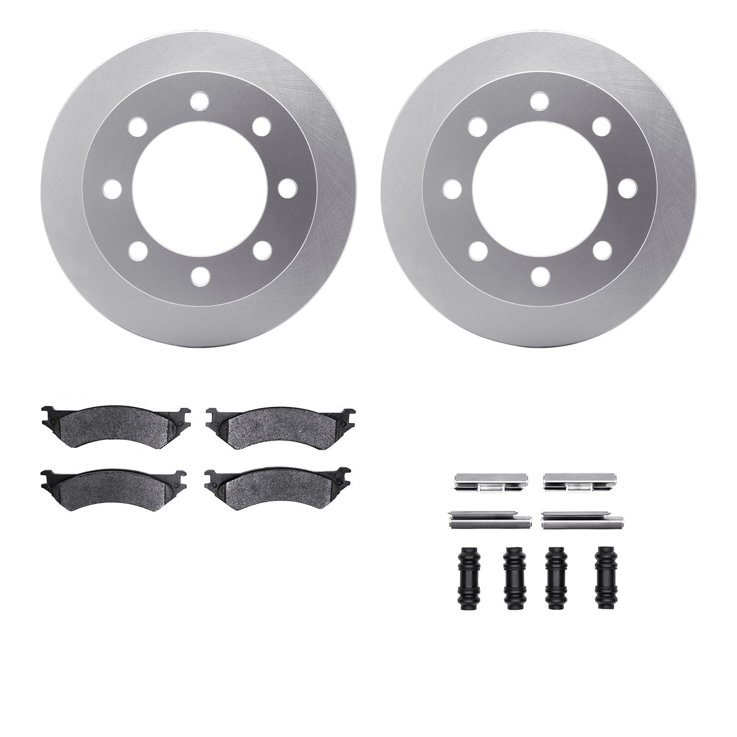 Dynamic Friction Company Rear Geospec Brake Rotors with Ultimate Duty Performance Brake Pads includes Hardware 4412-54029