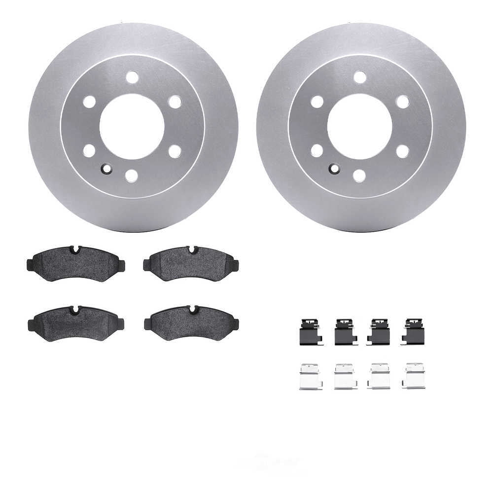 Dynamic Friction Company 4512-63245 DFC Geospec Rotors with 5000 Advanced Brake Pads includes