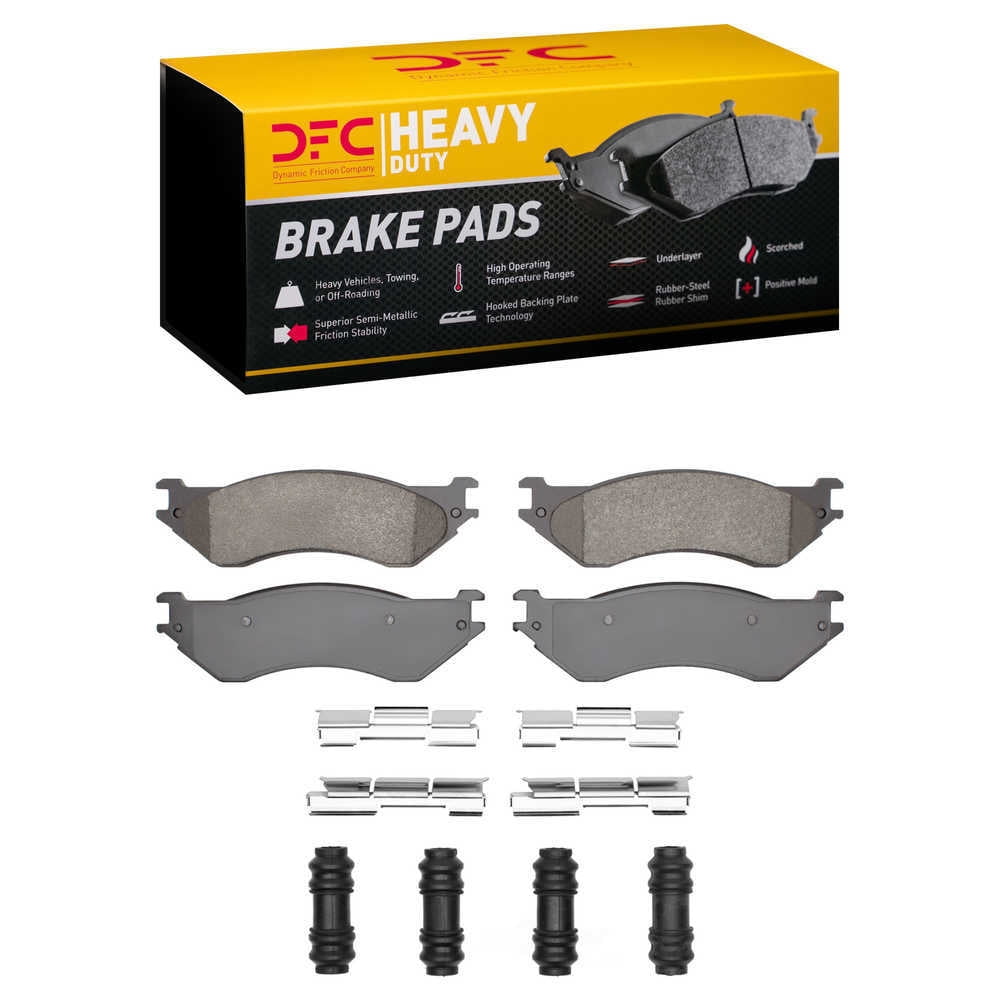 Dynamic Friction Company 1214-0702-12 DFC Heavy Duty Pads and Hardware Kit