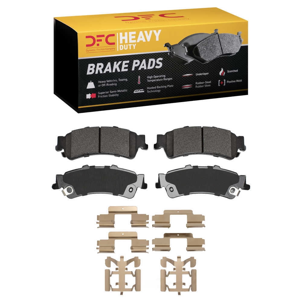 Dynamic Friction Company 1214-0792-02 DFC Heavy Duty Pads and Hardware Kit