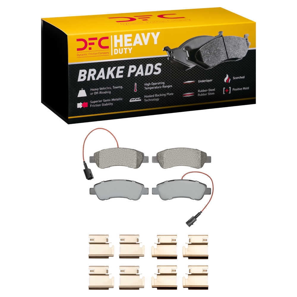 Dynamic Friction Company 1214-1490-01 DFC Heavy Duty Pads and Hardware Kit
