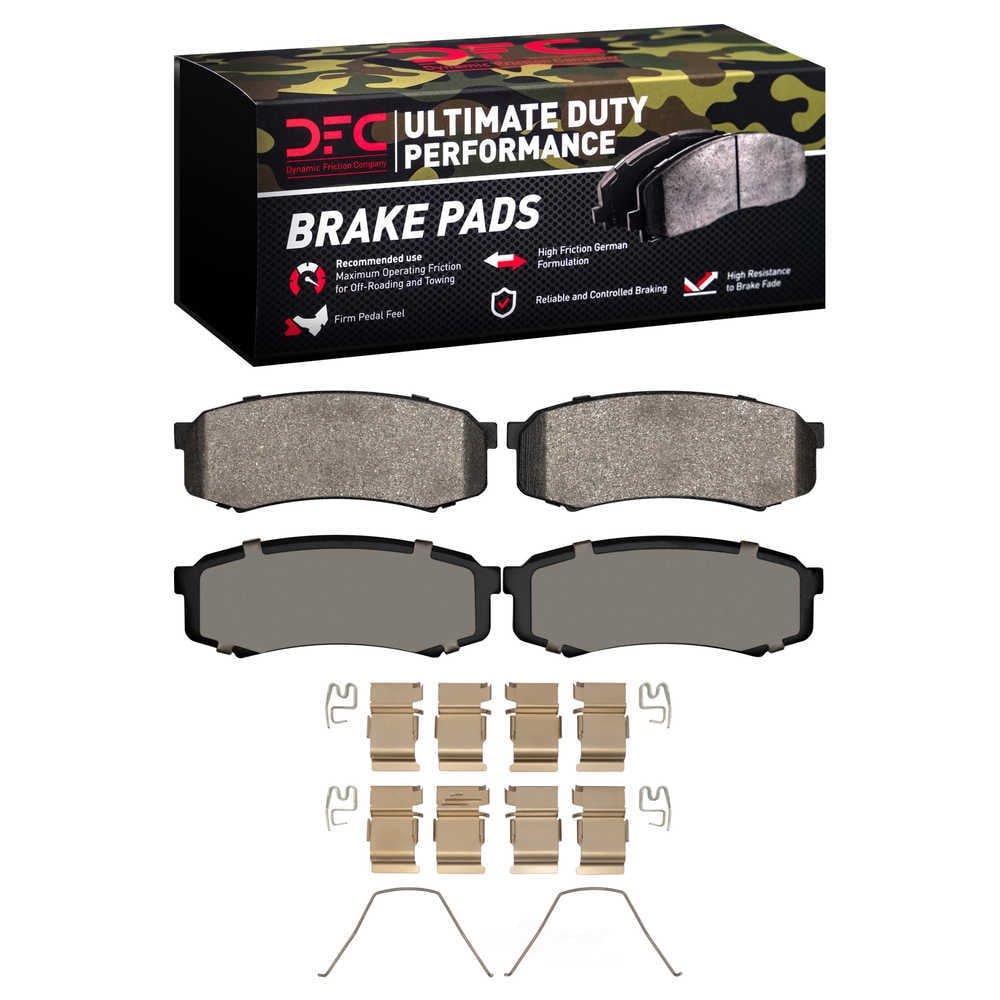 Dynamic Friction Company 1400-0606-01 DFC Ultimate Duty Performance Brake Pads and Hardware Kit