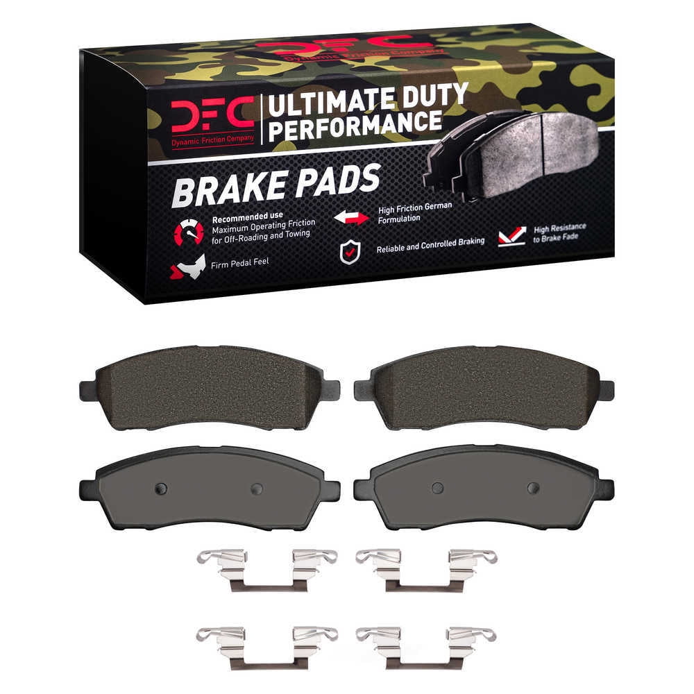 Dynamic Friction Company 1400-0757-01 DFC Ultimate Duty Performance Brake Pads and Hardware Kit