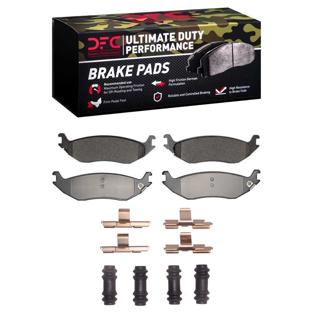Dynamic Friction Company 1400-0898-01 DFC Ultimate Duty Performance Brake Pads and Hardware Kit