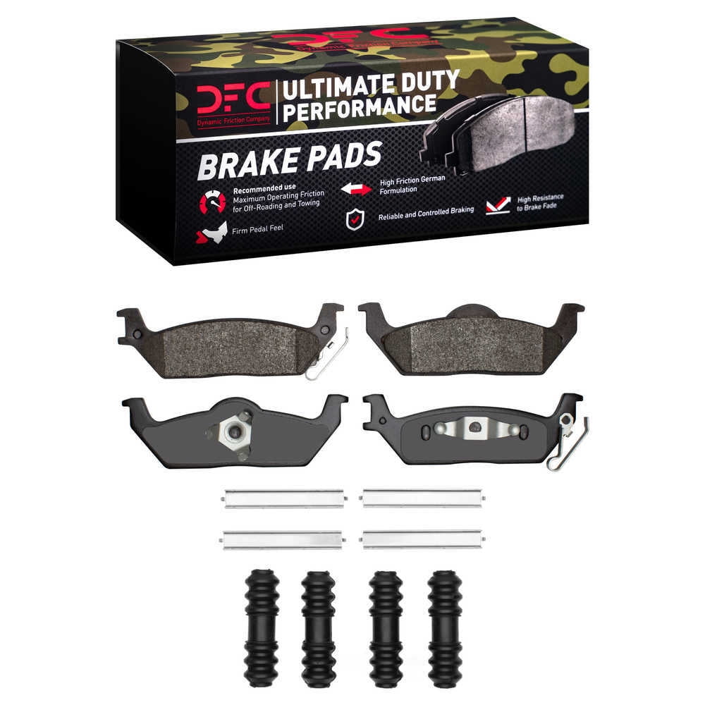 Dynamic Friction Company 1400-1012-01 DFC Ultimate Duty Performance Brake Pads and Hardware Kit