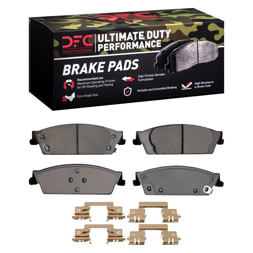 Dynamic Friction Company 1400-1194-12 DFC Ultimate Duty Performance Brake Pads and Hardware Kit