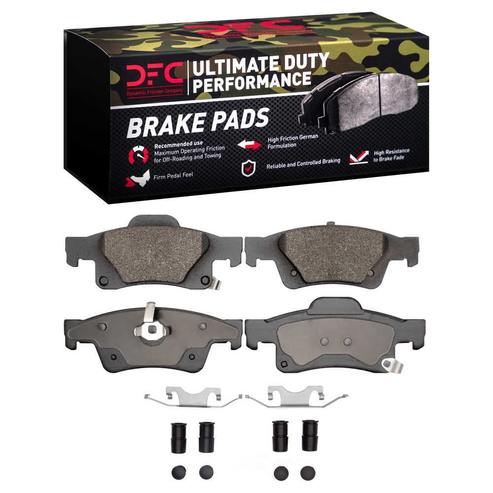 Dynamic Friction Company 1400-1498-01 DFC Ultimate Duty Performance Brake Pads and Hardware Kit