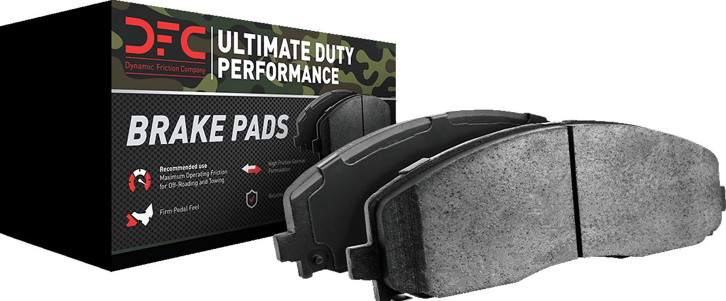 Dynamic Friction Company Ultimate Duty Performance Brake Pads 1400-0433-00-Front Set For 1989-2004 Mitsubishi Fuso FH, 1995-2004 Toyota Tacoma