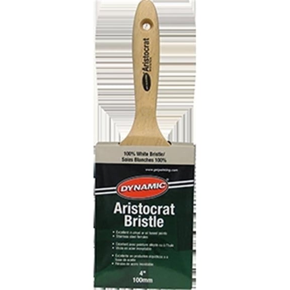 Dynamic HB198110 4 in. Aristocrat Flat White Bristle Brush