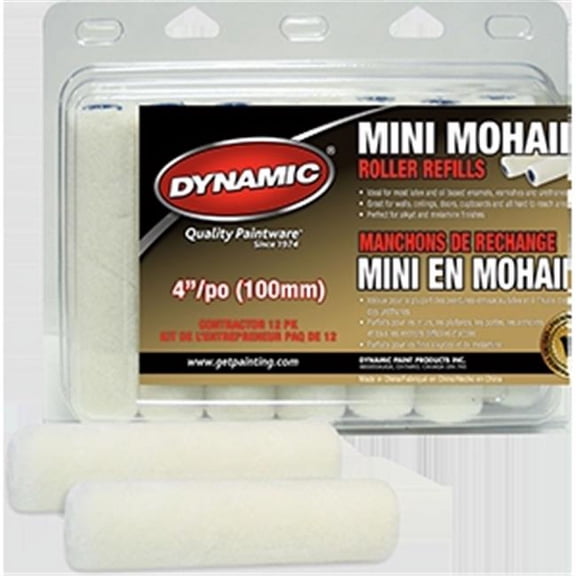 Dynamic HM005402 4 in. Mini Mohair Roller Refill - 2 Pack