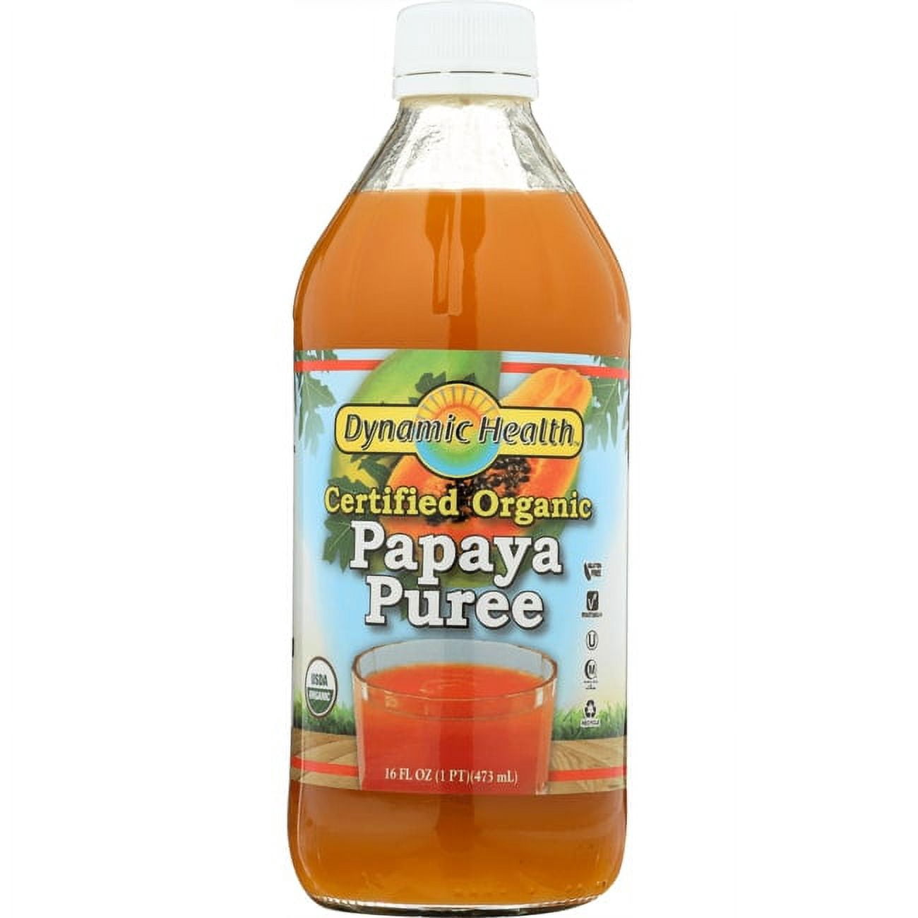 Dynamic Health - Certified Organic Puree Papaya - 16 fl. oz.