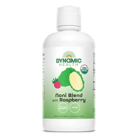 Dynamic Health Organic Noni (Morinda citrifolia) Blend W/ Raspberry | For Increased Energy & Body Health | No Additives, Vegetarian | 32oz