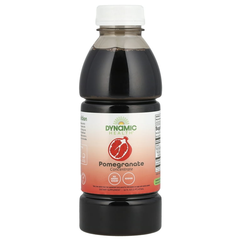 pomegranate juice glp 1 Dynamic Health Certified Organic Pomegranate - Natural Fruit, Unsweetened  100% Juice Concentrate