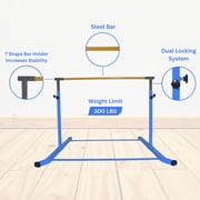 Dynamic Home Gymnastics Bar - Height Adjustable 5 FT Professional Gymnastics Bar with Curved Base for Versatile Athletic Training