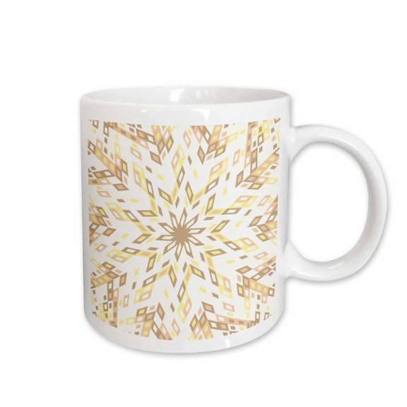 3drose, Dynamic Hypnotic Circular Tiled Mosaic Pattern Background, 11oz Mug