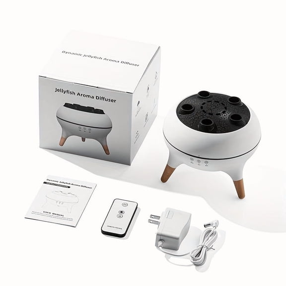 Dynamic Jellyfish Multi-spray Fragrance Machine Desktop Accessories Humidifier Home Fog Volume Atmosphere Colorful Lights Remote Control, A Perfect Mother'S Day Gift.